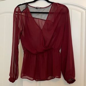 Express women’s sheer shirt